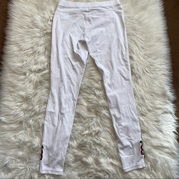 NWT Utopia Buttercup Patched White Jean Leggings Women's Size large - Picture 3 of 8
